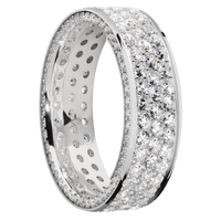 14K White Gold + Polish Finish