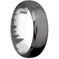 Tantalum Noir + Bead , Polish Finish + Titanium