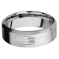 10K White Gold + Treebarkh , Satin Finish
