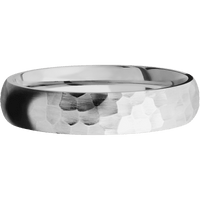 14K White Gold + Hammer Finish
