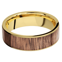 14K Yellow Gold + Sand Finish