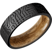 Zirconium + Satin Finish + Whiskey Barrel
