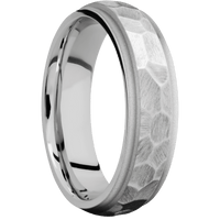 14K White Gold + Rock , Bead Finish