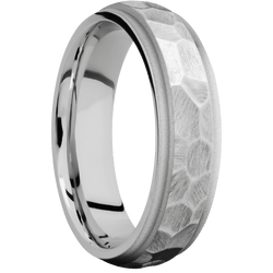14K White Gold + Rock , Bead Finish