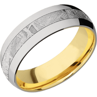 Titanium + Polish Finish + 18K Yellow Gold