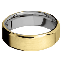 22K Yellow Gold + Satin , Polish Finish + Titanium
