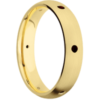 14K Yellow Gold + Satin Finish