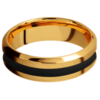 22K Yellow Gold + Sand , Polish Finish
