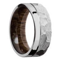 10K White Gold + Rock , Polish Finish + Walnut