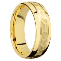 22K Yellow Gold + Rock , Polish Finish