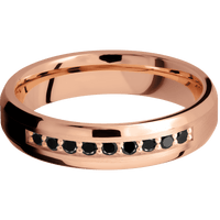 14K Rose Gold + Satin , Polish Finish