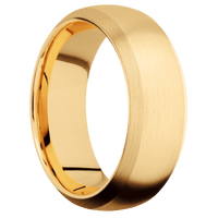 14K Yellow Gold + Satin , Satin Finish