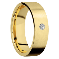 14K Yellow Gold + Satin Finish