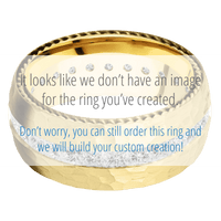 14K Yellow Gold + Hammer Finish