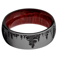 Zirconium + Polish Finish + Blood Wood