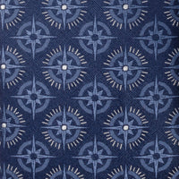 Compass Hidden Message Navy Blue Men's Tie