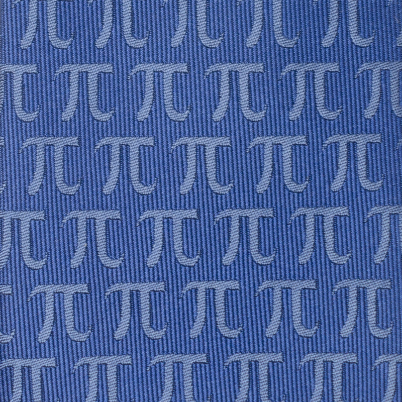 Blue Pi Math Pi Mathematics Symbol Blue Men's Tie | REVOLUTION
