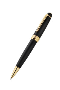 Bailey Matte Black Lacquer with 23KT Gold PVD Ballpoint Pen