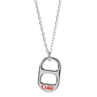 Diet Coke Coca-Cola Tab Silver Necklace
