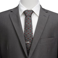 DC Batman Medallion Symbol Charcoal Silk Men's Tie