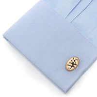 DC Batman Wayne Monogram Gold Cufflinks