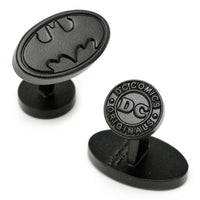 DC Batman Logo Satin Black Cufflinks