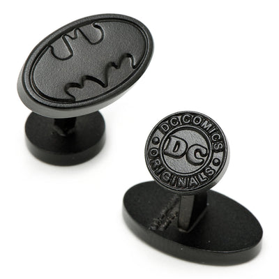 DC Batman Logo Satin Black Cufflinks