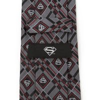 DC Superman Geometric Gray Silk Men's Tie