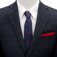 DC Superman Shield Navy and Red Dot Tie