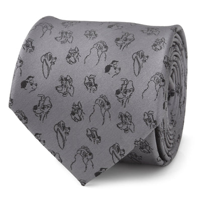 Disney Dogs Gray Men's Tie