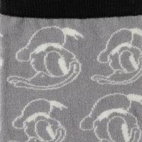 Disney Donald Duck Patterned Gray Socks and Mickey Mouse Blue Lapel Pin Gift Set
