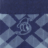 Disney Donald Duck Plaid Socks and Mickey Mouse Blue Lapel Pin Gift Set