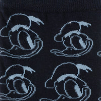 Disney Donald Duck Patterned Blue Socks and Mickey Mouse Blue Lapel Pin Gift Set