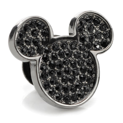 Disney Mickey Mouse Black Pave Crystal Lapel Pin