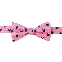 Disney Mickey Mouse Pink Dot Silhouette Pre-Tied Bow Tie