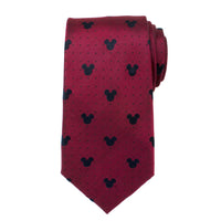 Disney Mickey Mouse Red Pin Dot Men's Tie