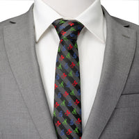 Disney Mickey and Friends Multi Black Stripe Men's Tie