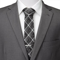 Disney Mickey and Friends Charcoal Plaid Men's Tie