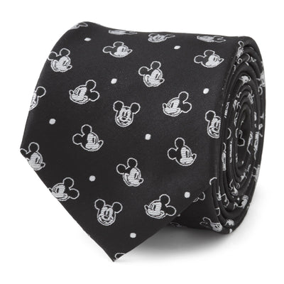 Disney Mickey Mouse Black Dot Men's Tie