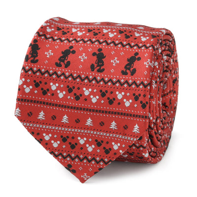 Disney Mickey Mouse Fair Isle Red Men's Tie