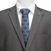 Disney Mickey Mouse Damask Tile Blue Men's Tie