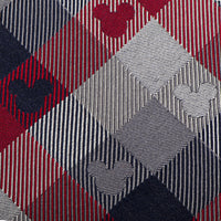 Disney Mickey Mouse Red and Blue Plaid Men's Tie