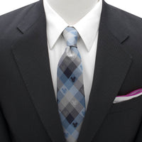 Disney Mickey Mouse Blue Plaid Mens Tie
