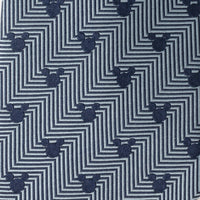 Disney Mickey Mouse Silhouette Blue Herringbone Men's Tie