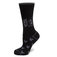 Disney Mickey Mouse Steamboat Willie Sock and Mickey Blue Lapel Pin Gift Set