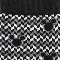 Disney Mickey Mouse Silhouette Chevron Sock and Mickey Blue Lapel Pin Gift Set