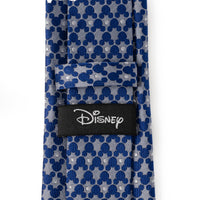 Disney Mickey Mouse Silhouette Pattern Dot Blue Tie
