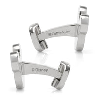 Disney Mickey Mouse Silhouette Basket Weave Cufflinks