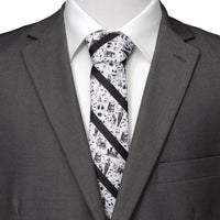 Disney The Nightmare Before Christmas Striped Black Men's Tie