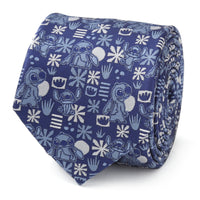 Disney Lilo & Stitch Blue Tropical Men's Tie